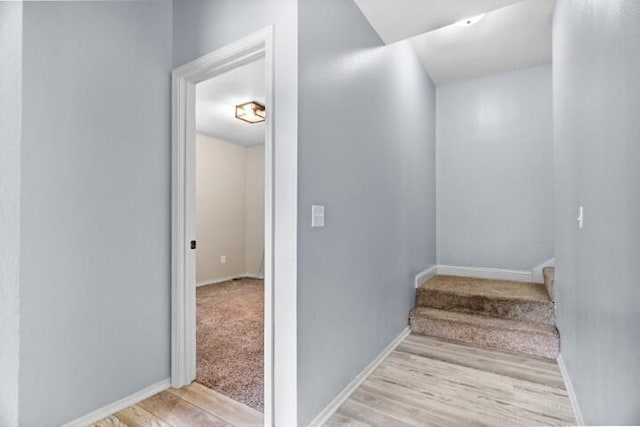 223 Roundhill Rd, Branson, MO 65616 - staircase with baseboards and wood finished floors