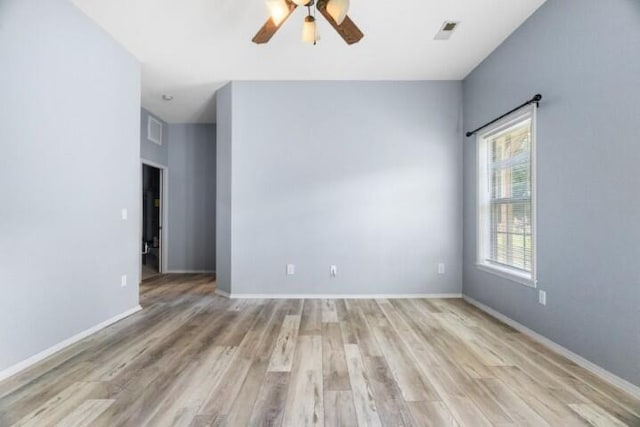 223 Roundhill Rd, Branson, MO 65616 - spare room featuring light wood finished floors and a ceiling fan