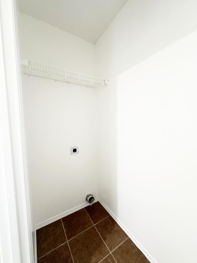 751 Logan St, Rogersville, MO 65742 - washroom with hookup for an electric dryer and dark tile patterned floors