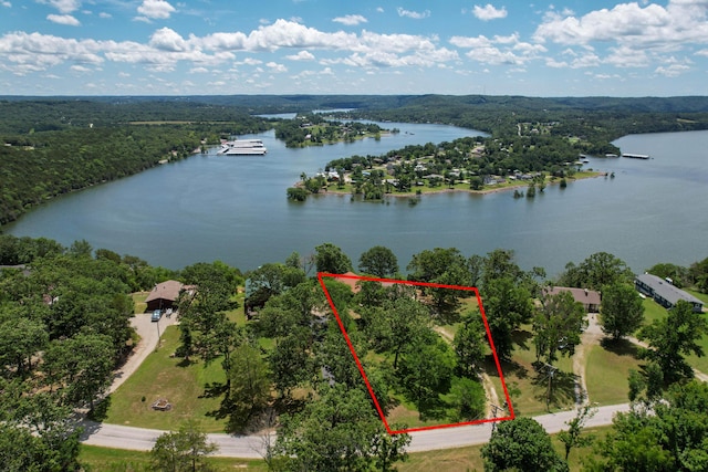 730 Peebles Point Rd, Cape Fair, MO 65624 - view of property location with a large body of water and property parcel outlined