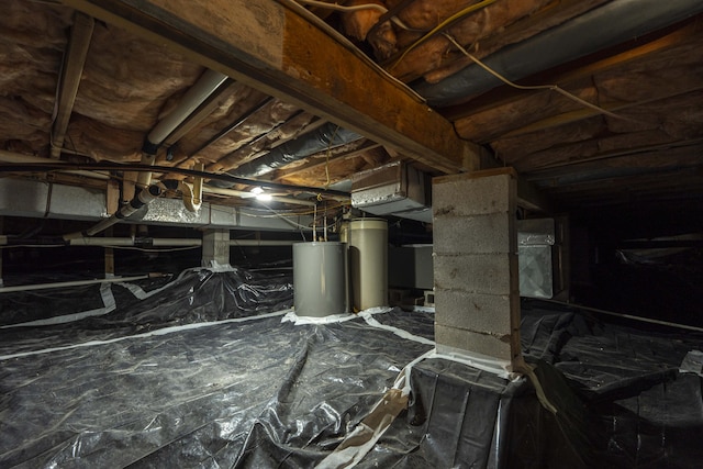 29 Trail Ridge Dr, Kimberling City, MO 65686 - basement with crawl space and a water softener