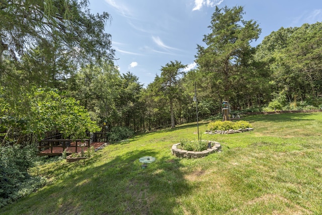 29 Trail Ridge Dr, Kimberling City, MO 65686 - view of grassy yard with a wooded view