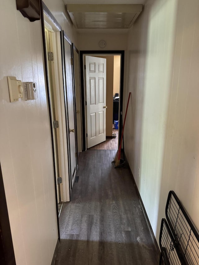 806 Lathrop Ave, Ava, MO 65608 - hallway featuring dark wood-style flooring