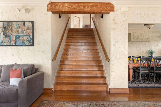 120 N 4th St, Branson, MO 65616 - stairway featuring wood finished floors