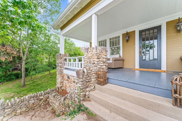 120 N 4th St, Branson, MO 65616 - view of exterior entry with covered porch