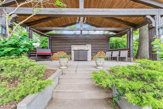 120 N 4th St, Branson, MO 65616 - view of patio / terrace featuring a gazebo