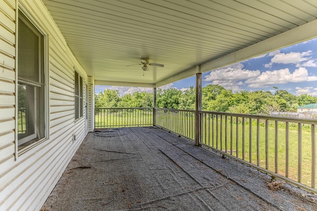 30274 State Highway Bb, Lebanon, MO 65536 - wooden terrace with ceiling fan and a yard