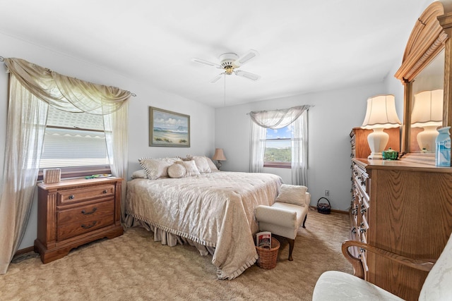 25720 Hillcrest Dr, Shell Knob, MO 65747 - bedroom featuring light colored carpet and ceiling fan