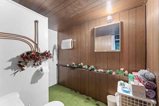 25720 Hillcrest Dr, Shell Knob, MO 65747 - bathroom with wooden walls and wood ceiling
