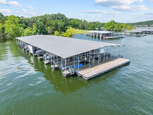 25720 Hillcrest Dr, Shell Knob, MO 65747 - dock featuring a water view and boat lift