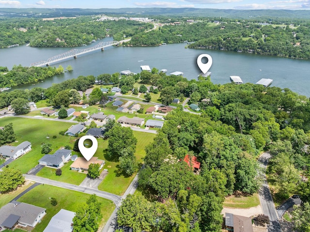 25720 Hillcrest Dr, Shell Knob, MO 65747 - aerial view of property's location featuring a nearby body of water