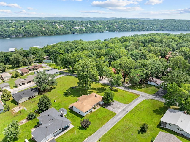 25720 Hillcrest Dr, Shell Knob, MO 65747 - aerial perspective of suburban area with a nearby body of water and a forest