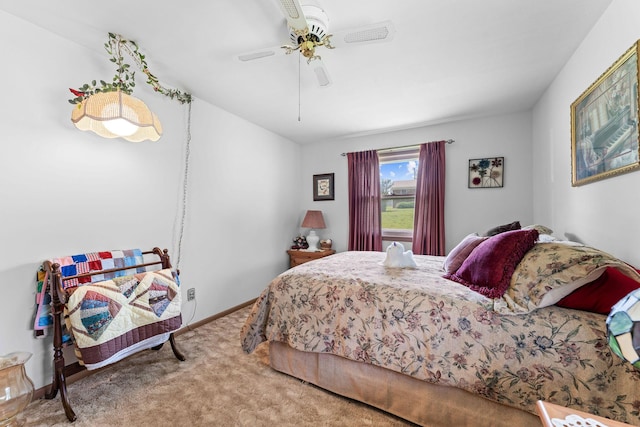 25720 Hillcrest Dr, Shell Knob, MO 65747 - bedroom featuring carpet and a ceiling fan