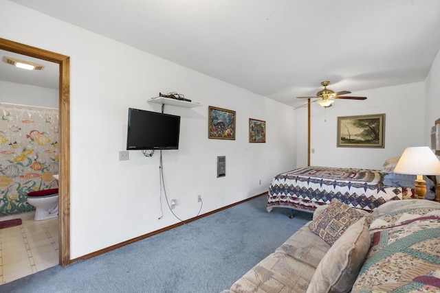 310 Turtle Cove Ln, Reeds Spring, MO 65737 - carpeted living area with a ceiling fan and baseboards