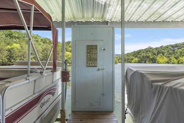 310 Turtle Cove Ln, Reeds Spring, MO 65737 - dock area with a water view and a view of trees