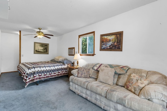 310 Turtle Cove Ln, Reeds Spring, MO 65737 - carpeted bedroom featuring a wall mounted AC and ceiling fan