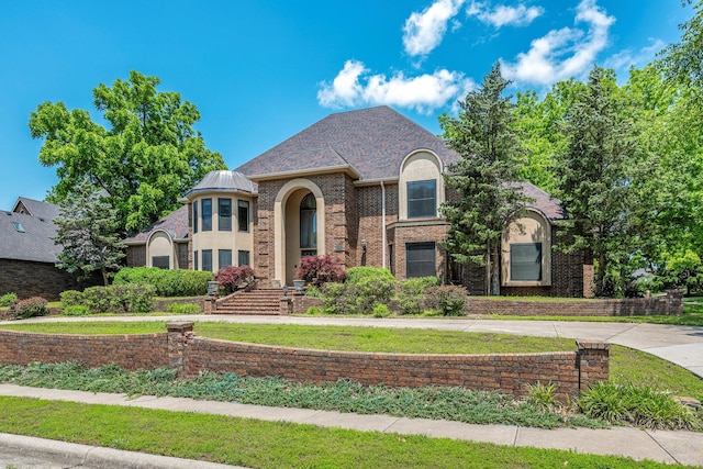 2347 E Nottingham St, Springfield, MO 65804 - french provincial home with brick siding and a front lawn