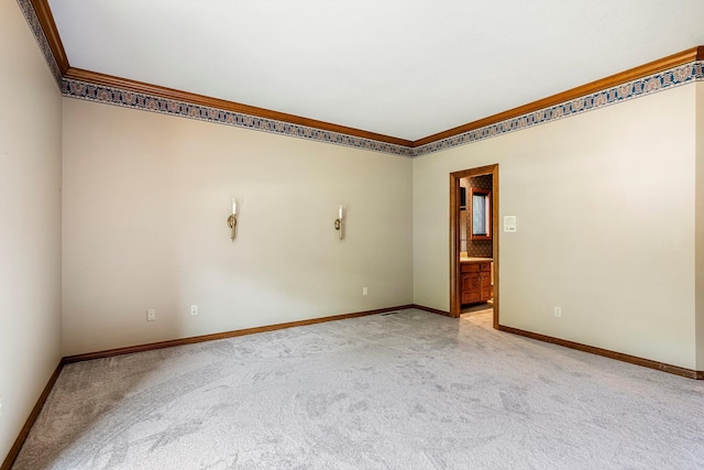 2347 E Nottingham St, Springfield, MO 65804 - empty room featuring light carpet and crown molding