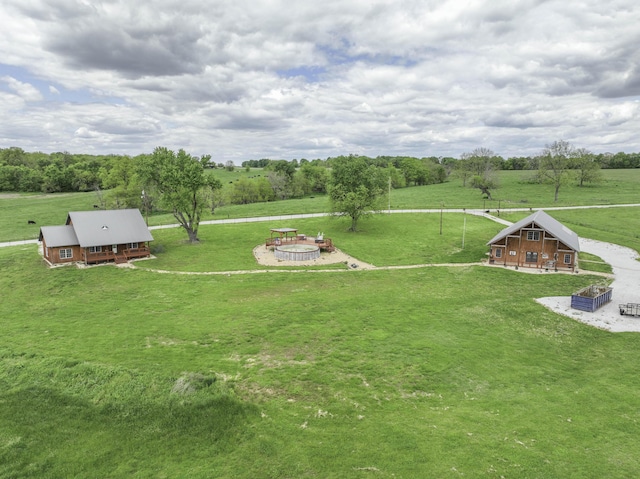 12132 W Farm Road 18, Walnut Grove, MO 65770 - view of grassy yard featuring a fire pit and a view of countryside