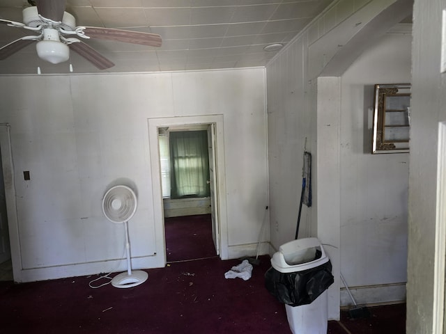 510 W 4th St, Willow Springs, MO 65793 - spare room featuring a ceiling fan and concrete floors