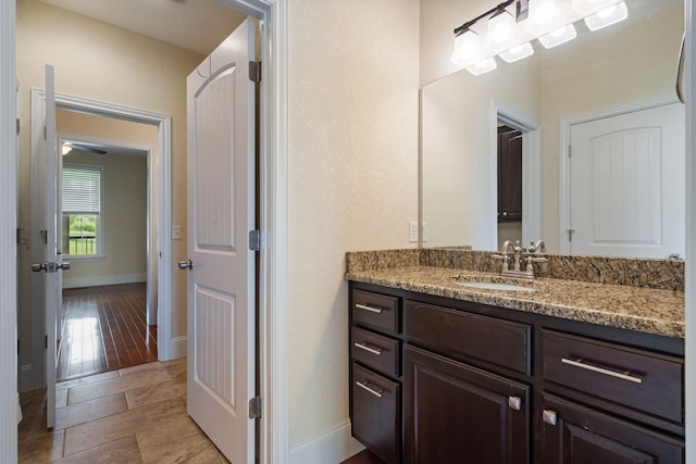 358 Spring View Pl, Reeds Spring, MO 65737 - bathroom featuring vanity and a ceiling fan