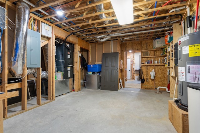 358 Spring View Pl, Reeds Spring, MO 65737 - unfinished basement featuring water heater and electric panel