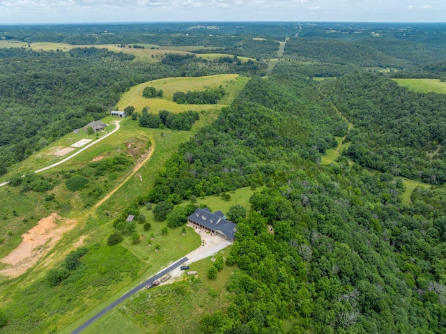358 Spring View Pl, Reeds Spring, MO 65737 - drone / aerial view of a heavily wooded area
