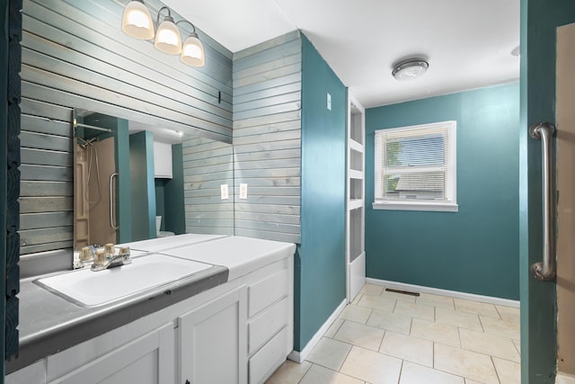 407 N Pine St, Pierce City, MO 65723 - full bathroom with vanity, tile patterned flooring, a shower, and a tub