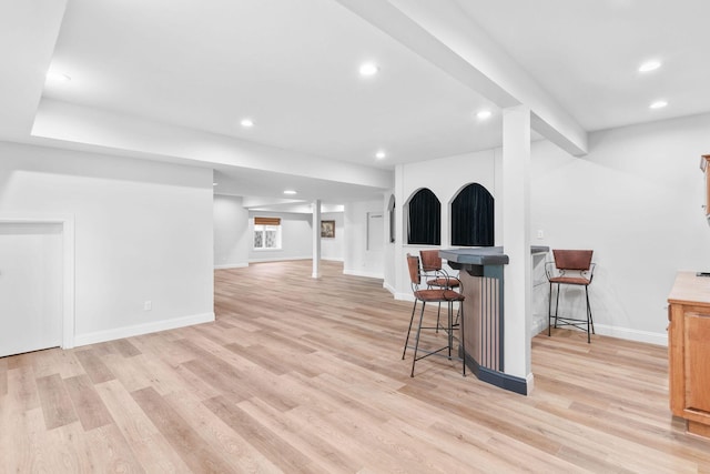 1303 E Eaglegate Pkwy, Springfield, MO 65804 - bar with light wood-style flooring and recessed lighting