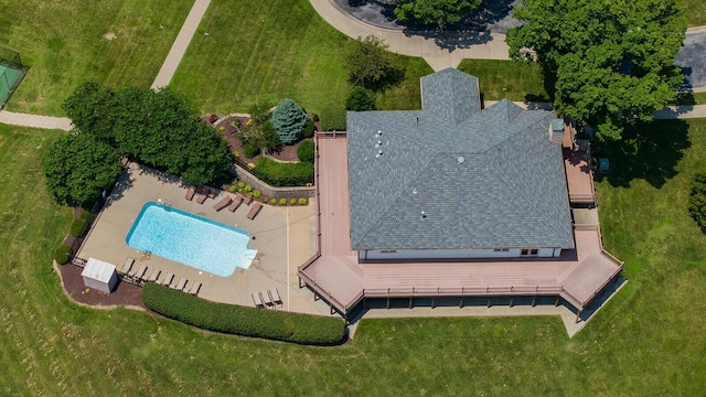 1303 E Eaglegate Pkwy, Springfield, MO 65804 - aerial view of property and surrounding area with a pool area