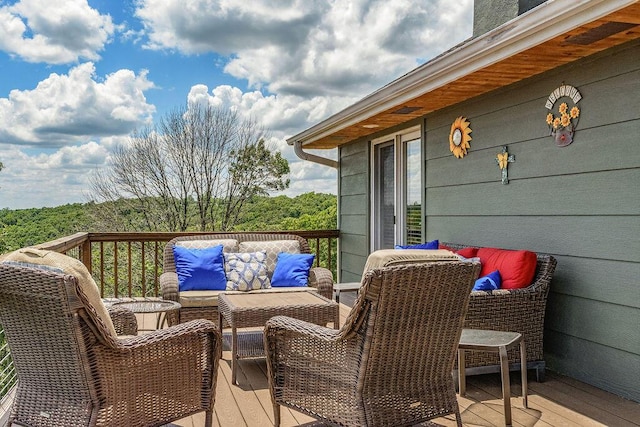 10626 W State Highway 76, Cape Fair, MO 65624 - wooden terrace featuring an outdoor living space
