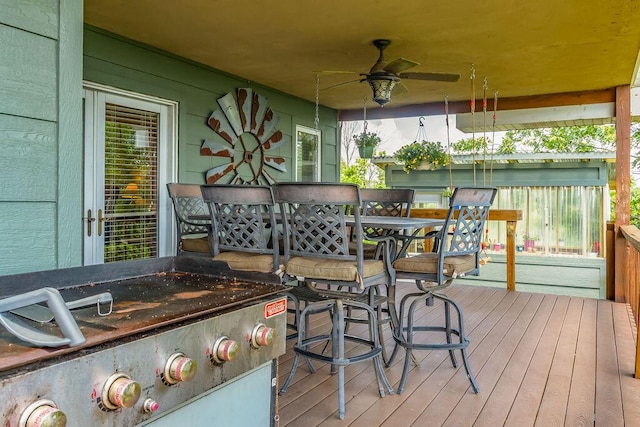 10626 W State Highway 76, Cape Fair, MO 65624 - deck with ceiling fan