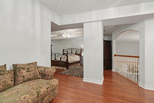 180 Grace Chapel Rd Unit 325, Blue Eye, MO 65611 - bedroom with wood finished floors and arched walkways