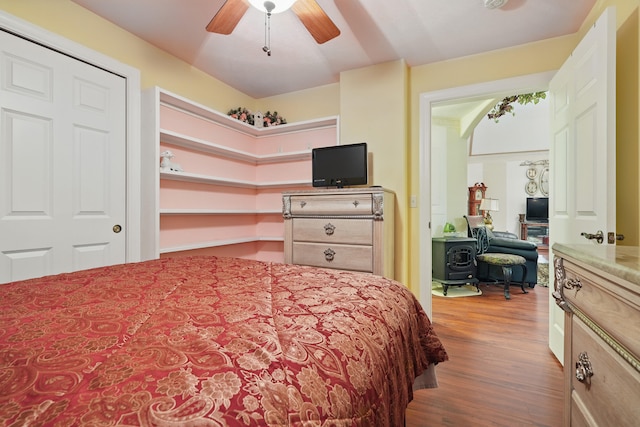180 Grace Chapel Rd Unit 325, Blue Eye, MO 65611 - bedroom with wood finished floors and ceiling fan