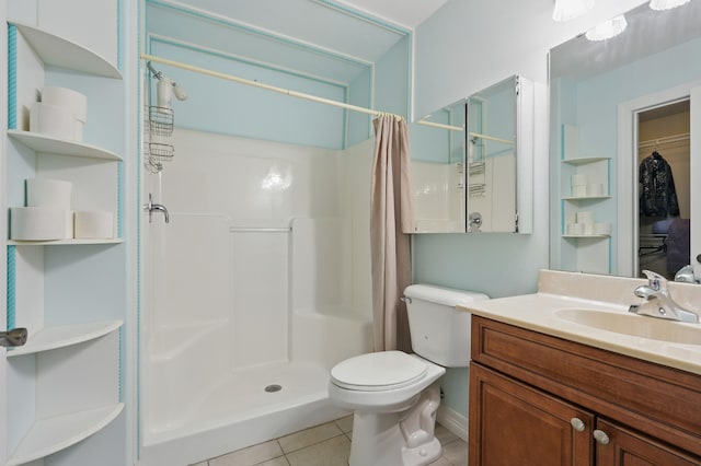 180 Grace Chapel Rd Unit 325, Blue Eye, MO 65611 - bathroom featuring tile patterned floors, vanity, and a shower with curtain