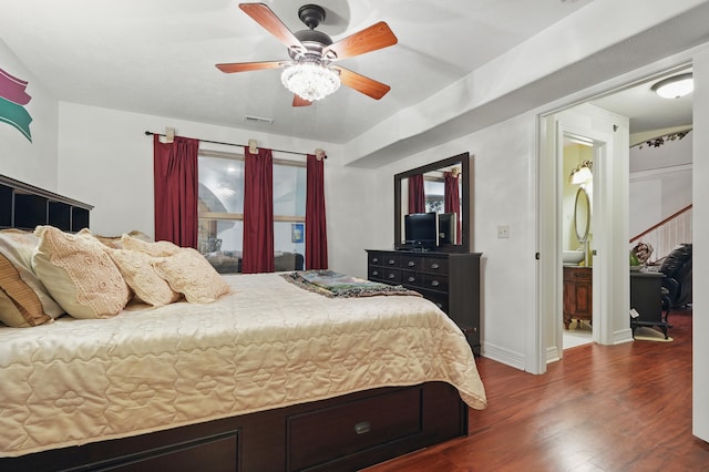 180 Grace Chapel Rd Unit 325, Blue Eye, MO 65611 - bedroom featuring dark wood-type flooring and a ceiling fan