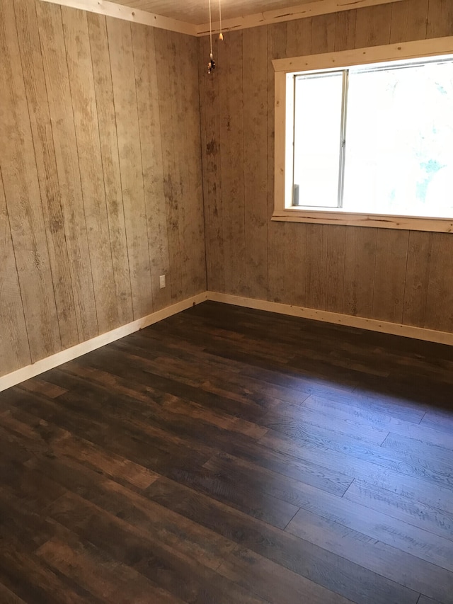 462 Campbell Point Rd, Shell Knob, MO 65747 - unfurnished room with dark wood-style flooring and wooden walls