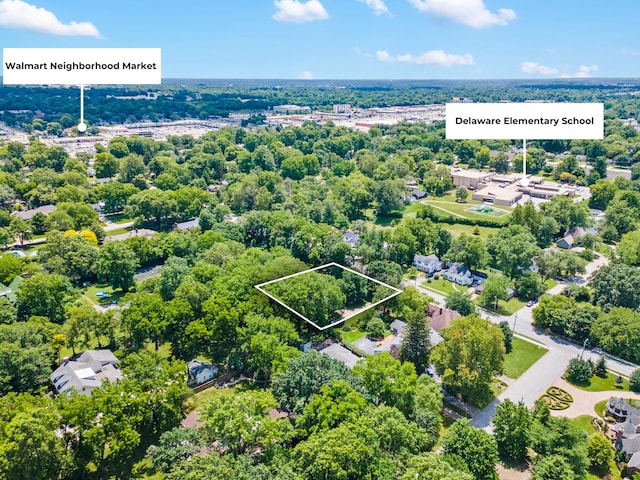 1471 E Bennett St, Springfield, MO 65804 - aerial view of property's location featuring property parcel outlined