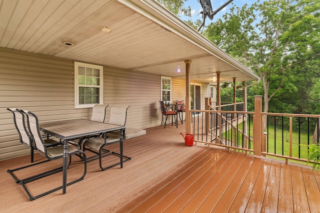 1850 E Farm Road 88, Springfield, MO 65803 - wooden deck featuring outdoor dining space