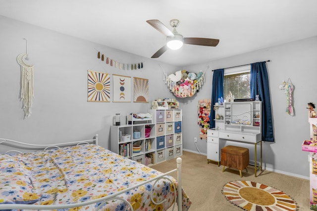 676 E Gallup Hill Rd, Nixa, MO 65714 - bedroom featuring carpet floors and a ceiling fan