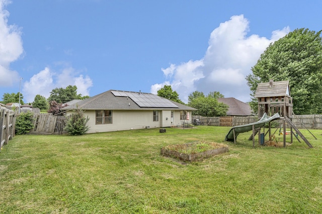676 E Gallup Hill Rd, Nixa, MO 65714 - fenced backyard with a playground