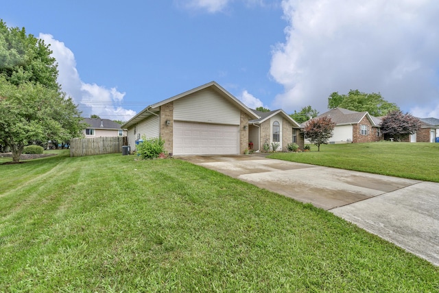 676 E Gallup Hill Rd, Nixa, MO 65714 - ranch-style house with concrete driveway, brick siding, and an attached garage