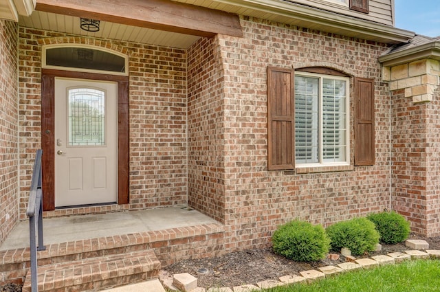 276 Steury Rd, Springfield, MO 65809 - property entrance featuring brick siding