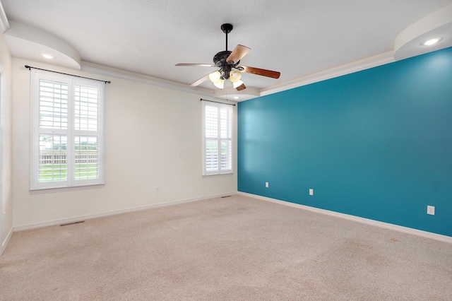 276 Steury Rd, Springfield, MO 65809 - empty room with plenty of natural light, carpet flooring, crown molding, and recessed lighting