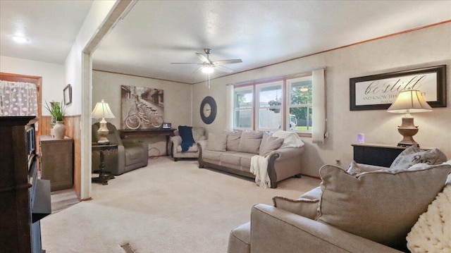 1931 Kay Dr, West Plains, MO 65775 - living area with a ceiling fan and carpet