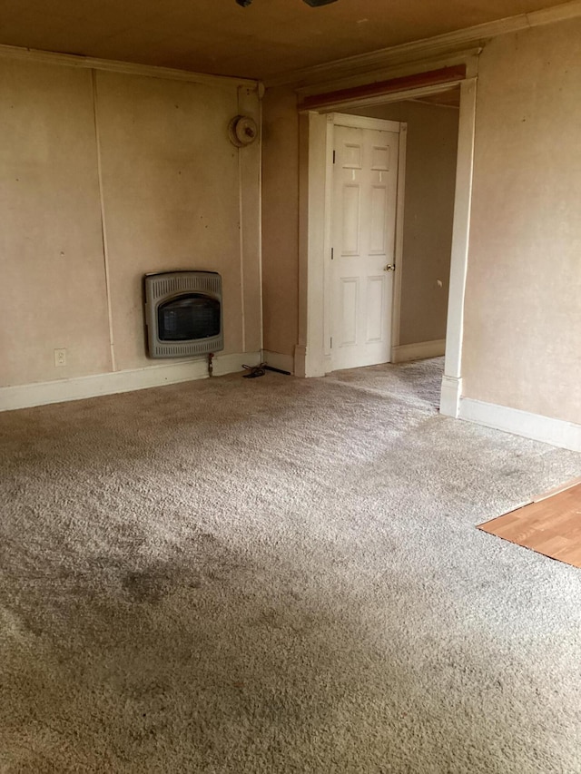 1231 W Main St, Fordland, MO 65652 - unfurnished living room with heating unit and carpet floors