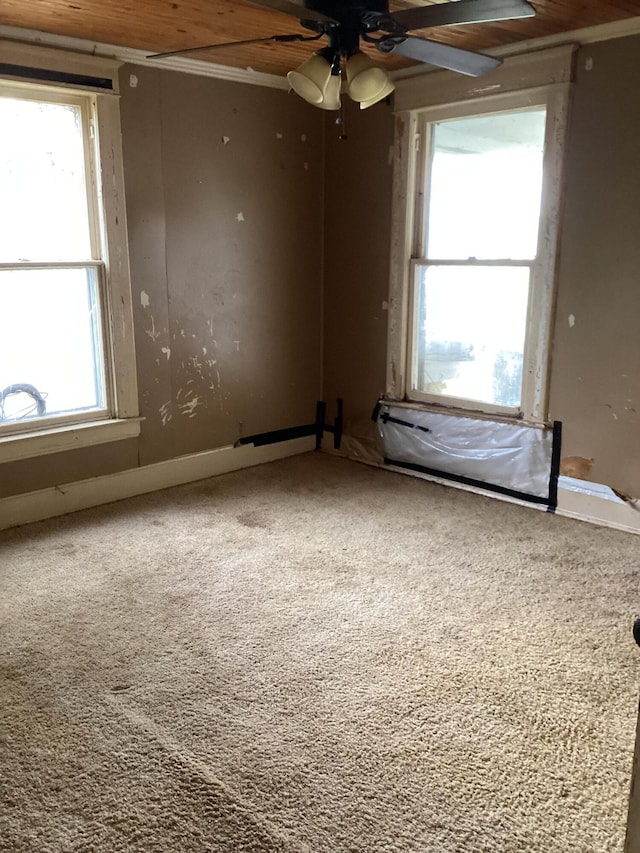 1231 W Main St, Fordland, MO 65652 - carpeted empty room with ceiling fan