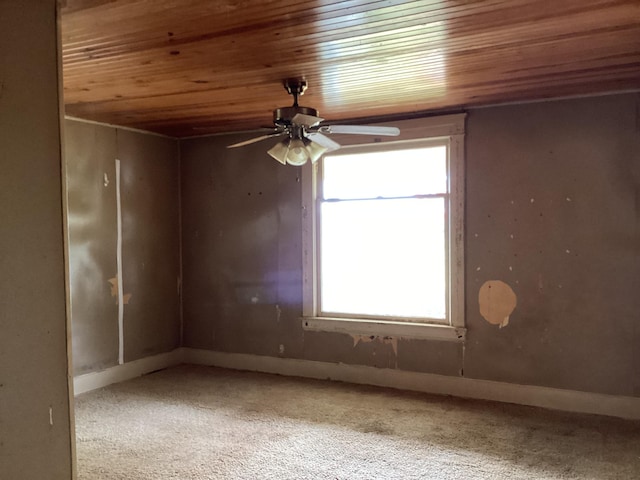 1231 W Main St, Fordland, MO 65652 - carpeted empty room with wood ceiling and a ceiling fan
