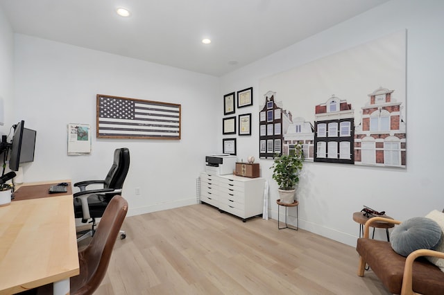1373 E River Oak Dr, Springfield, MO 65803 - office with light wood-style floors and recessed lighting