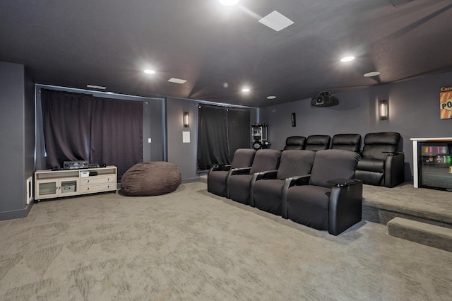 1373 E River Oak Dr, Springfield, MO 65803 - carpeted home theater with recessed lighting and baseboards